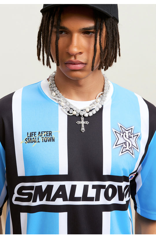 Small Town Kid Striped Soccer Jersey | Face 3 Face