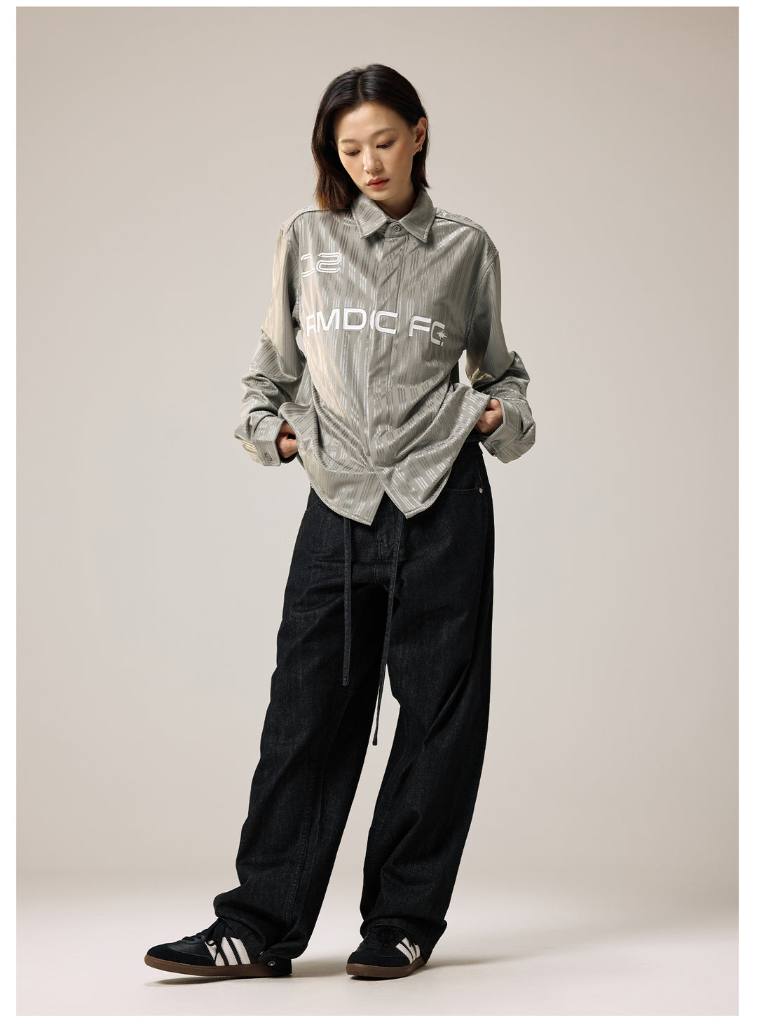 Remedy Silk Striped Long Sleeve Shirt | Face 3 Face