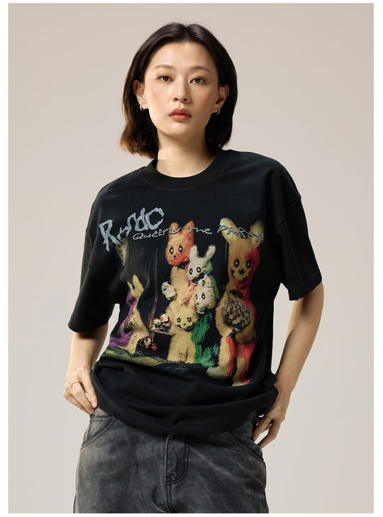 Remedy Rabbit Party Print Tee | Face 3 Face
