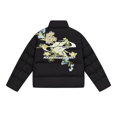 Harsh and Cruel Floral Logo Embroidered Puffer Jacket | Face 3 Face