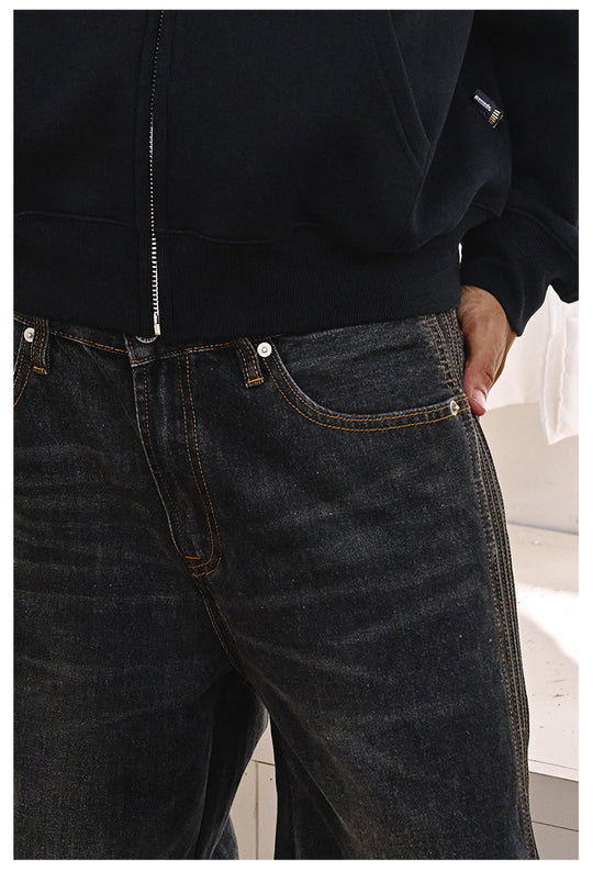 Remedy Washed Side Striped Jeans | Face 3 Face