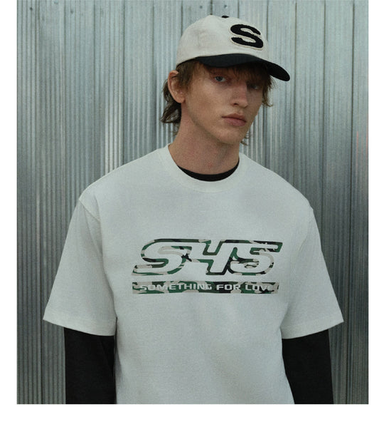 S45 Camouflage Logo Print Short Sleeve Tee | Face 3 Face