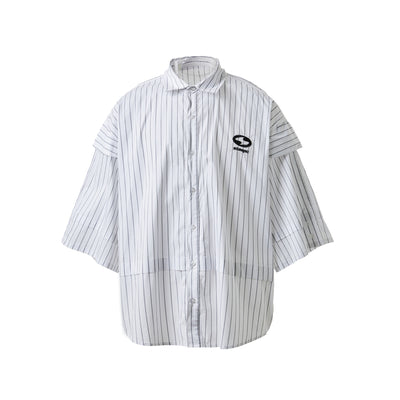 STEEPC Stripe Deconstructed Classic Drop Shoulder Shirt | Face 3 Face