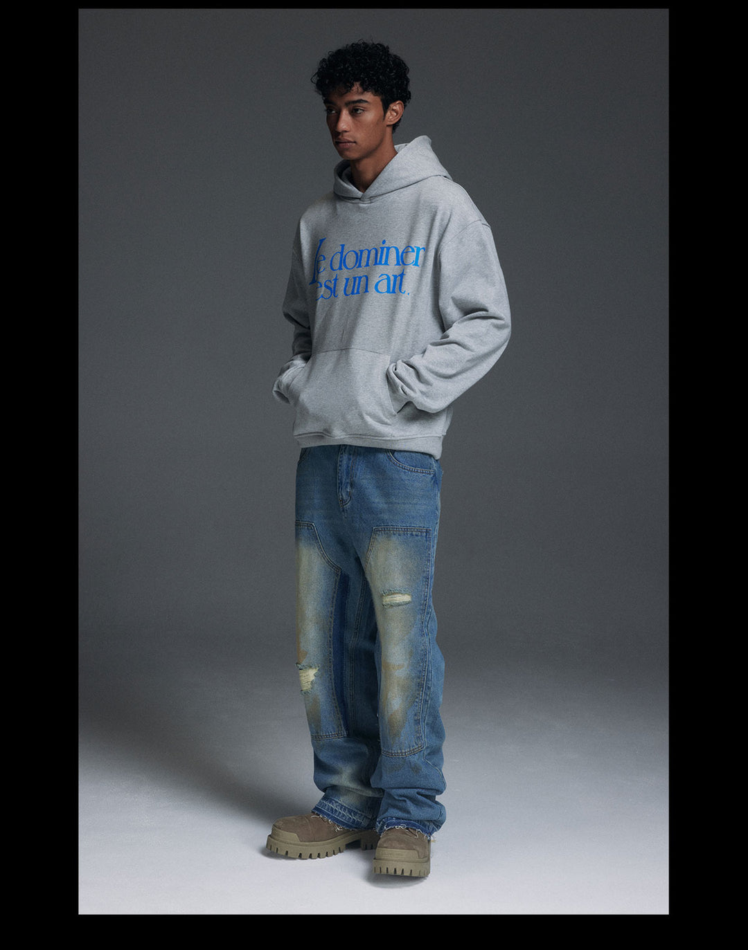 NOVACAM Washed Distressed Double Knee Jeans | Face 3 Face