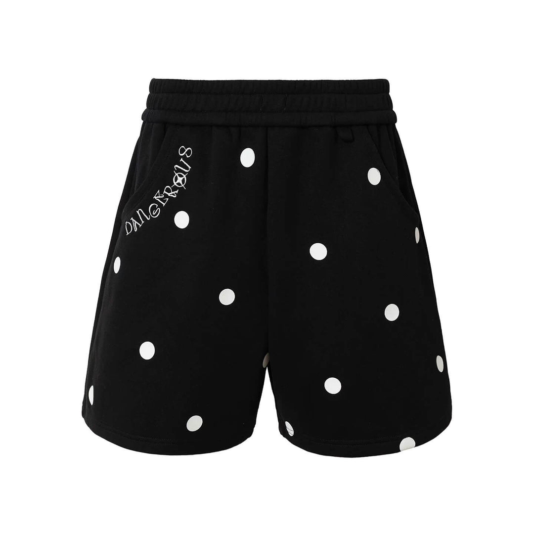 YADcrew Polka Dot Print Sweat Shorts | Face 3 Face