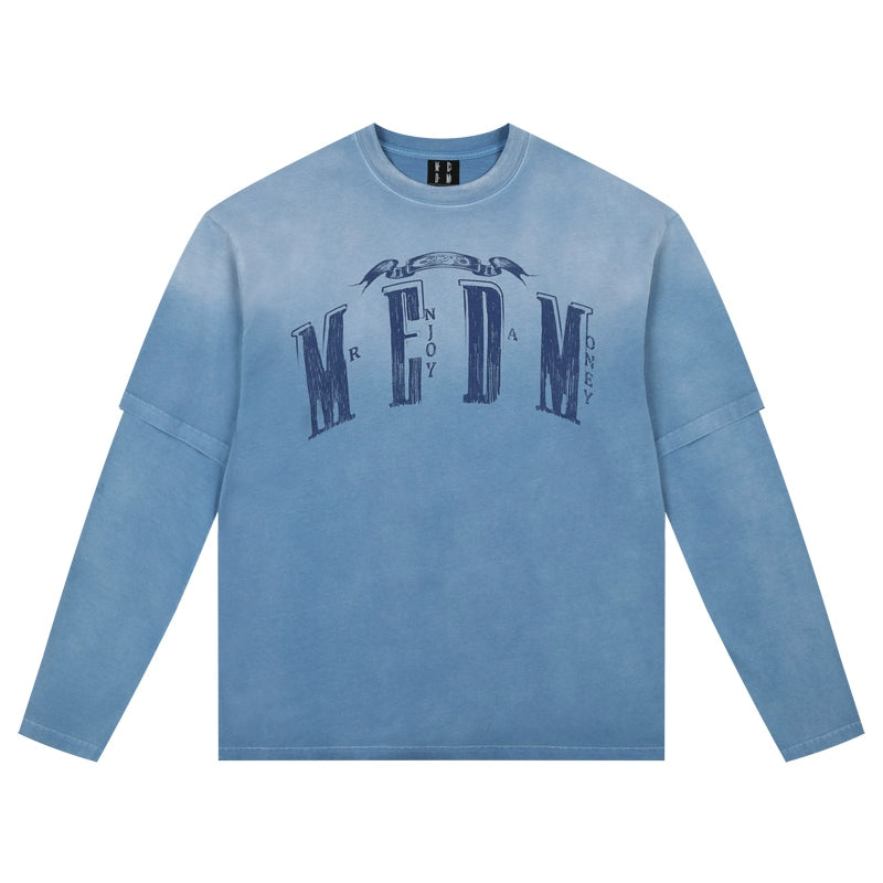 MEDM Washed Double Layer Long Sleeve Tee | Face 3 Face