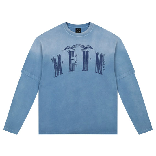 MEDM Washed Double Layer Long Sleeve Tee | Face 3 Face
