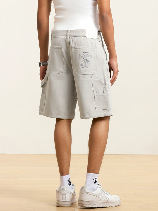 Small Town Kid Washed Double Knee Shorts | Face 3 Face