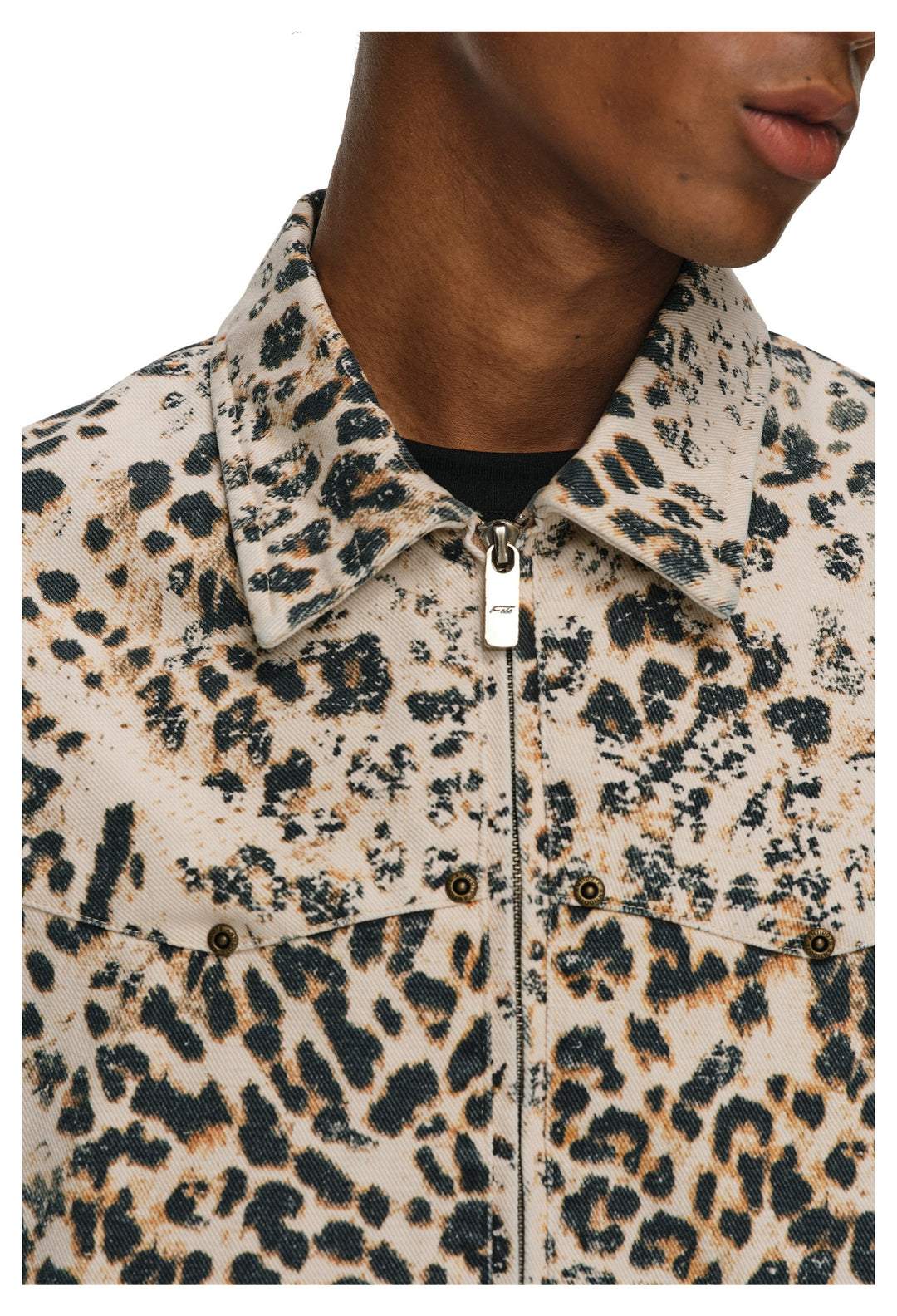 ANTIDOTE Leopard Washed Work Jacket | Face 3 Face