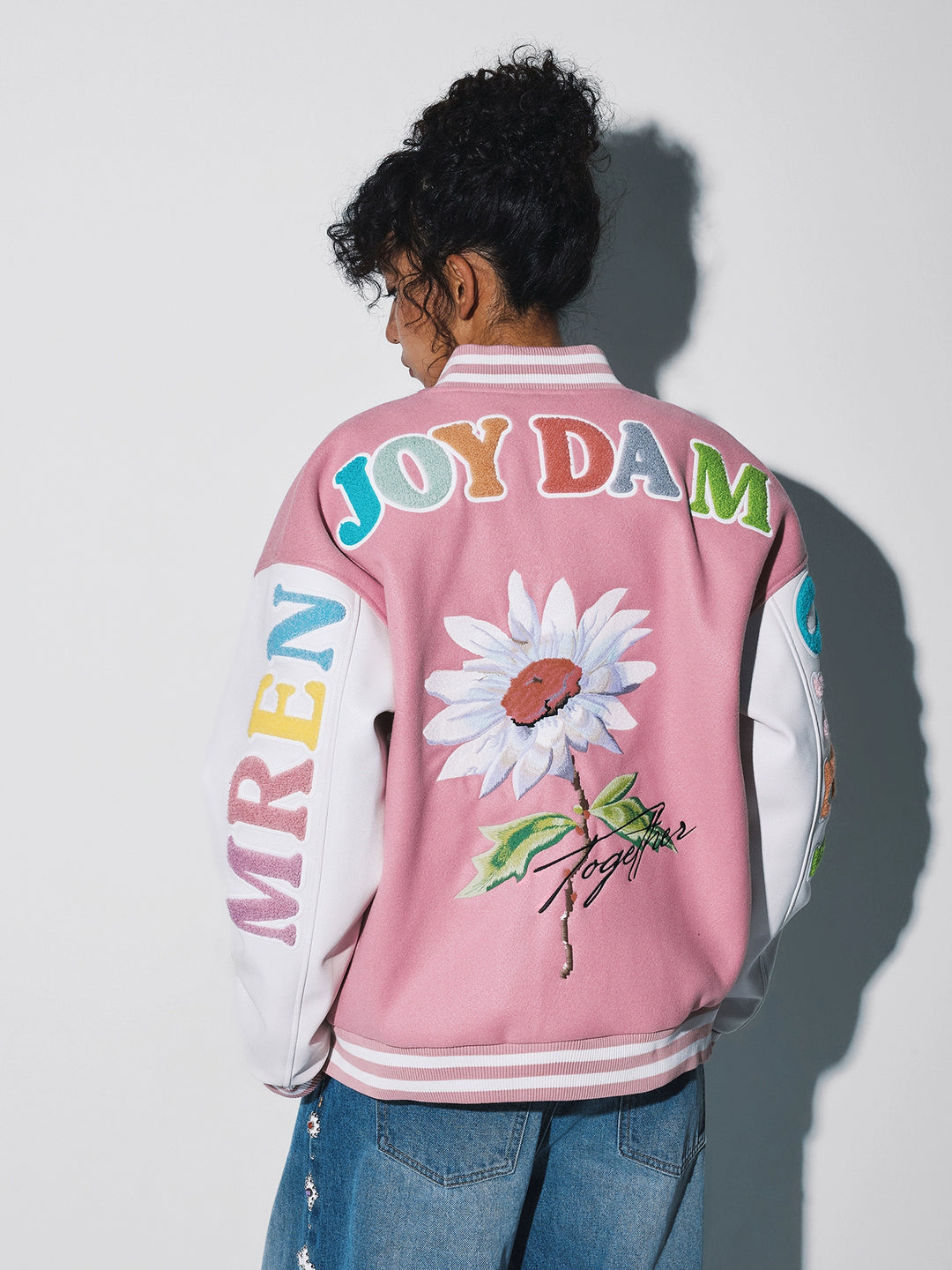 MEDM Daisy Floral Varsity Jacket | Face 3 Face