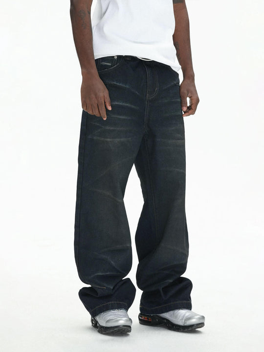 UNTILWERICH Vintage Whiskered Washed Distressed Jeans | Face 3 Face