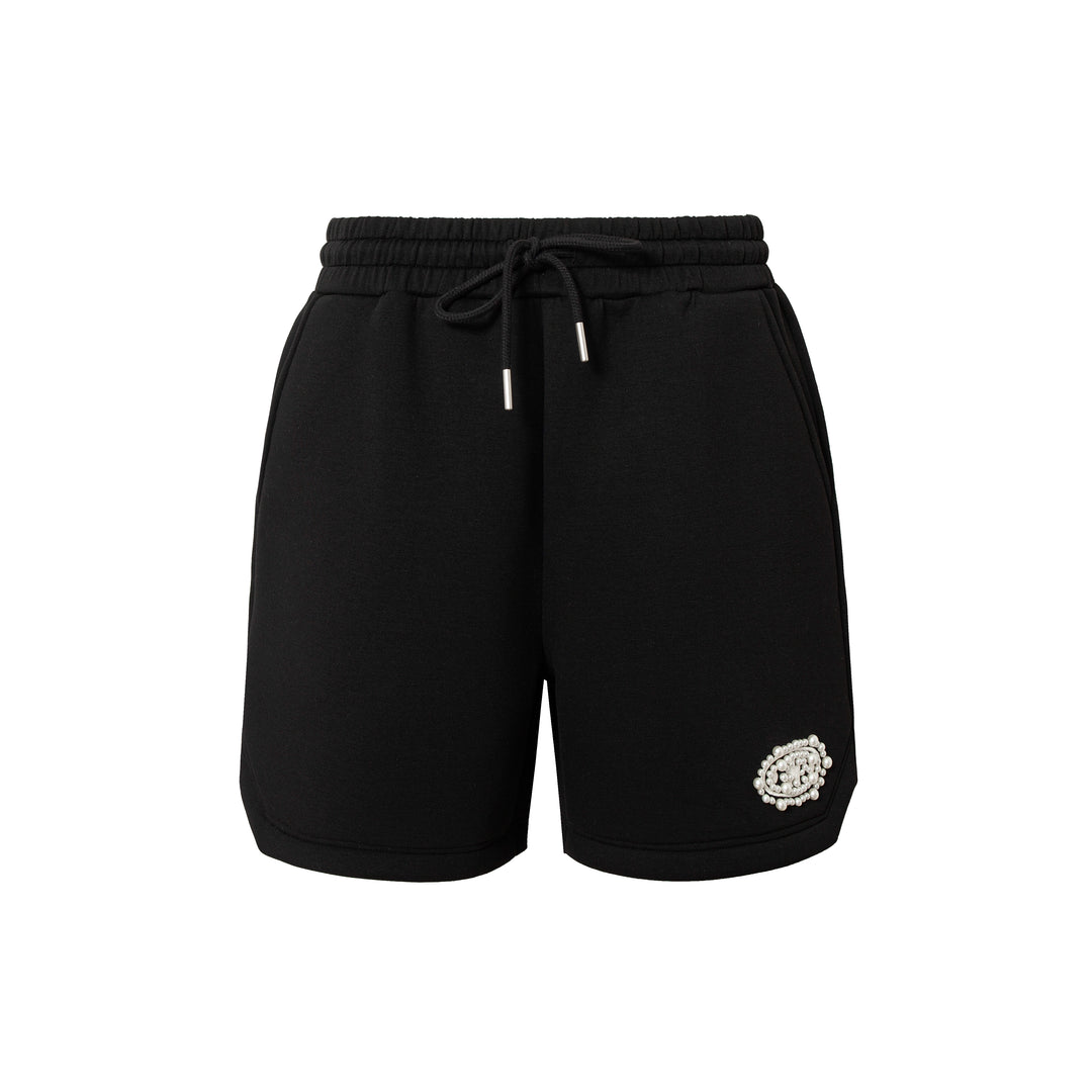 YADcrew Pearl Logo Puzzle Sweat Shorts | Face 3 Face