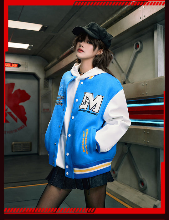 MEDM x EVA Unit-00, Unit-01, Mark.06 Leather Varsity Jacket | Face 3 Face