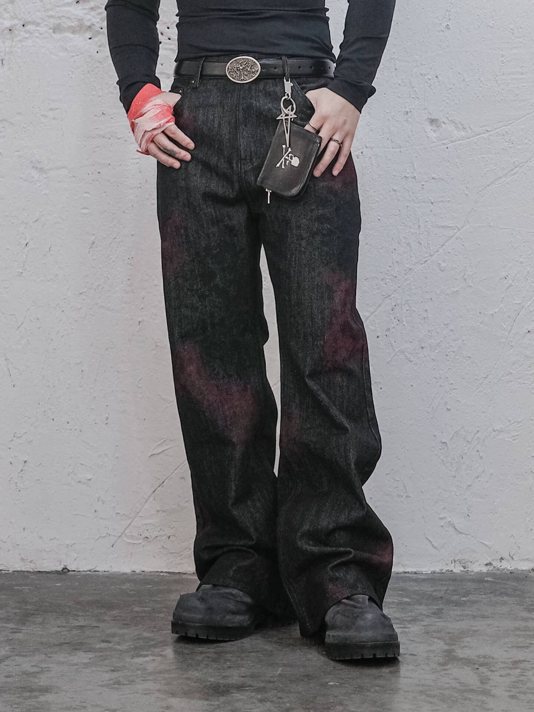 UNDERWATER Studded Denim Flared Jeans | Face 3 Face