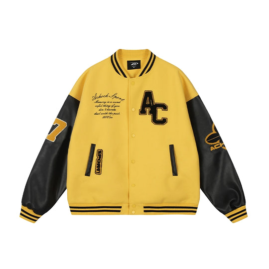 Racer varsity jacket | Embroidery Varsity Jacket | Face 3 Face