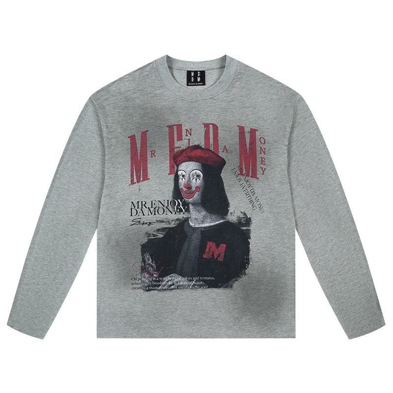 MEDM Clown Oil Painting Long Sleeve Tee | Face 3 Face