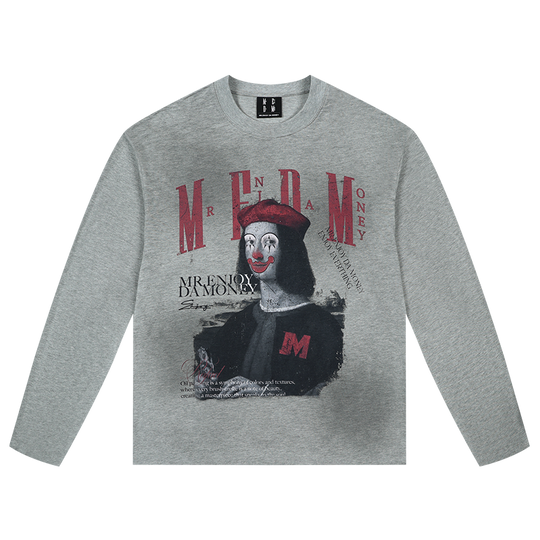 MEDM Clown Oil Painting Long Sleeve Tee | Face 3 Face