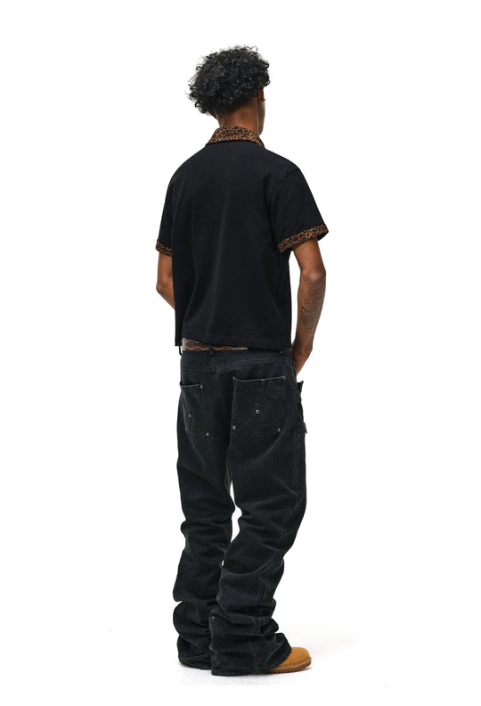 ANTIDOTE Leopard Patchwork Polo | Face 3 Face
