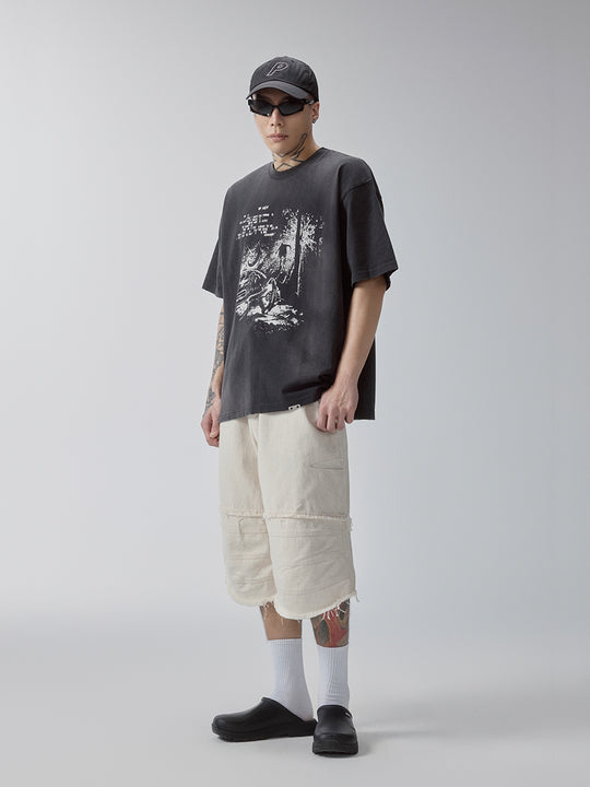 F2CE Knee Stitching Shorts | Face 3 Face