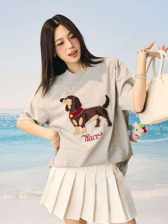 Harsh and Cruel Dachshund 3D Patch Embroidered Tee | Face 3 Face