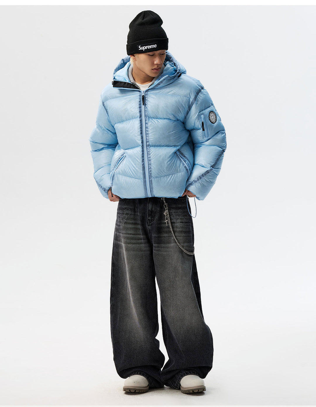 MEDM Hooded Sheer Down Jacket | Face 3 Face