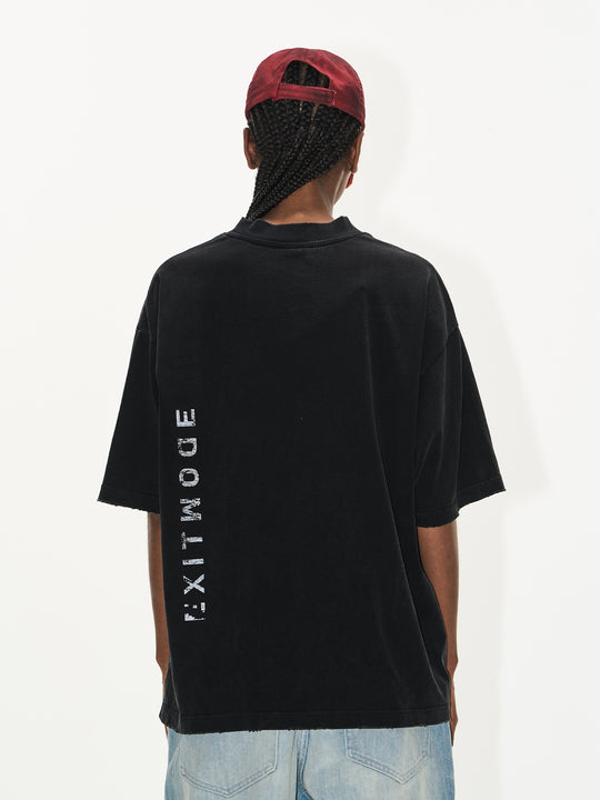 BLIND NO PLAN Washed Vintage Printed Tee | Face 3 Face