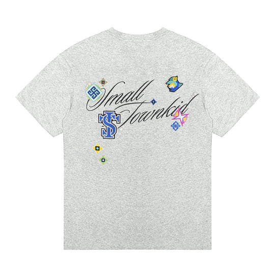 Small Town Kid Ethnic Patchwork Pearl Embellished Tee | Face 3 Face