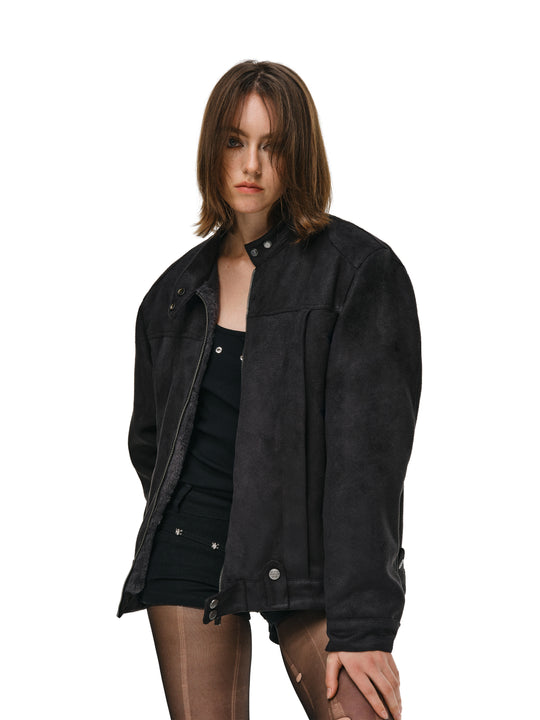 ANTIDOTE Brushed Suede Racing Jacket | Face 3 Face