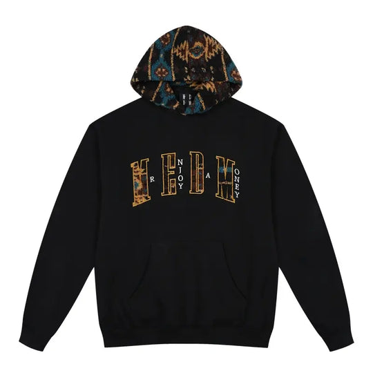 MEDM Patterned Sherpa Hood Patchwork Hoodie | Face 3 Face