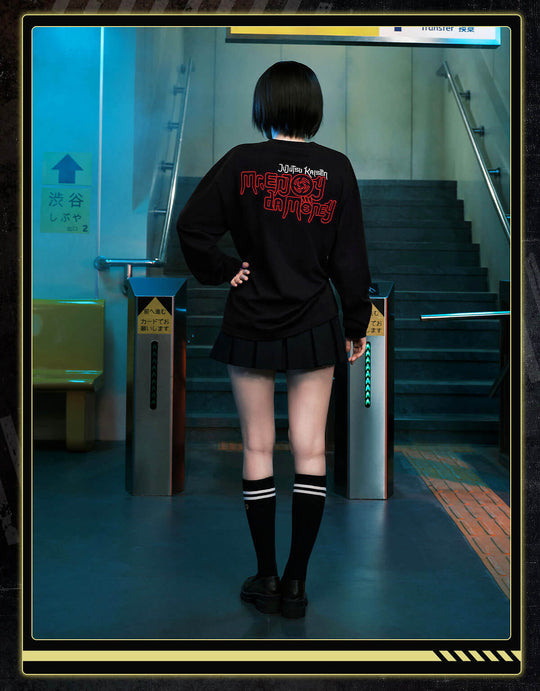 MEDM × Jujutsu Kaisen Big M Logo Character Print Embroidered Long Sleeve Tee | Face 3 Face