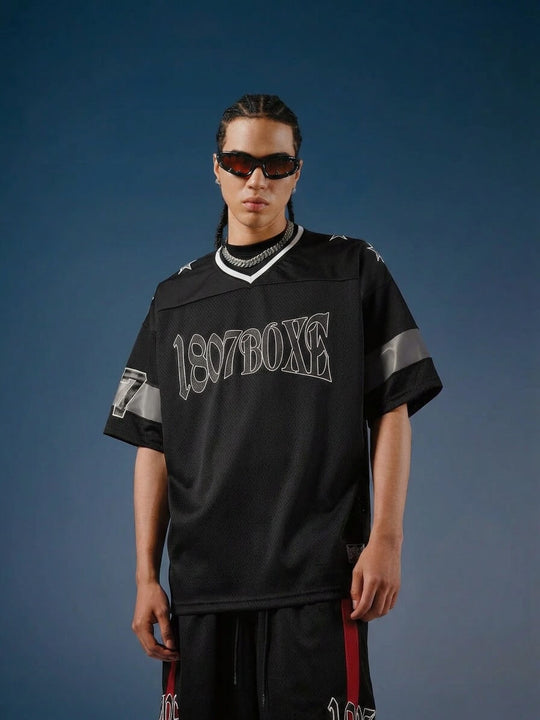 1807 Cracked Print Mesh Short Sleeve Hockey Jersey | Face 3 Face