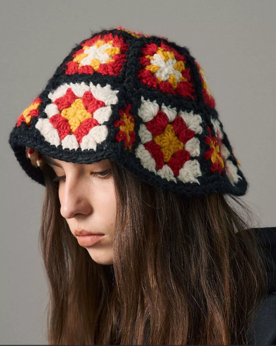 S45 Floral Knit Bucket Hat | Face 3 Face