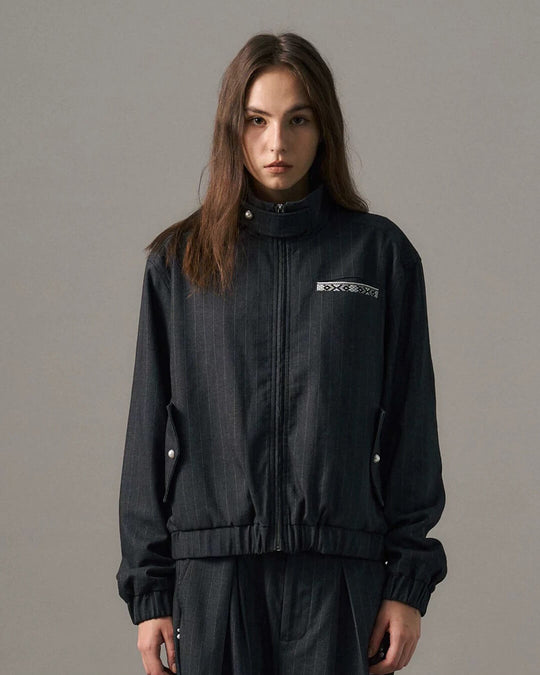 S45 Pearl Embellished Harrington Jacket | Face 3 Face