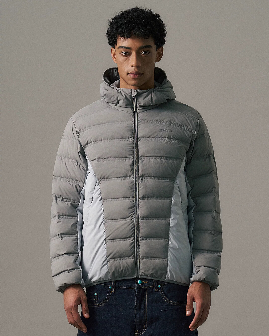 S45 Two Tone Double Stitched Lightweight Down Jacket | Face 3 Face