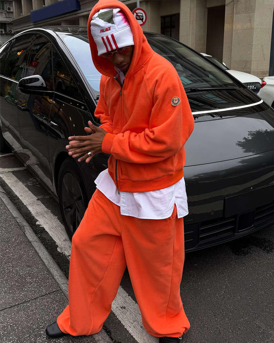 STEEPC Fleece Zip Up Hoodie and Sweatpants Set | Face 3 Face