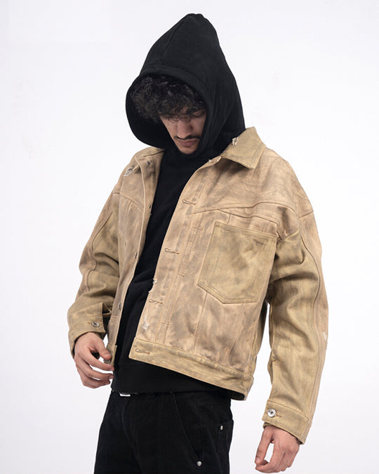 TGFCLUB Aged Washed Canvas Denim Jacket | Face 3 Face