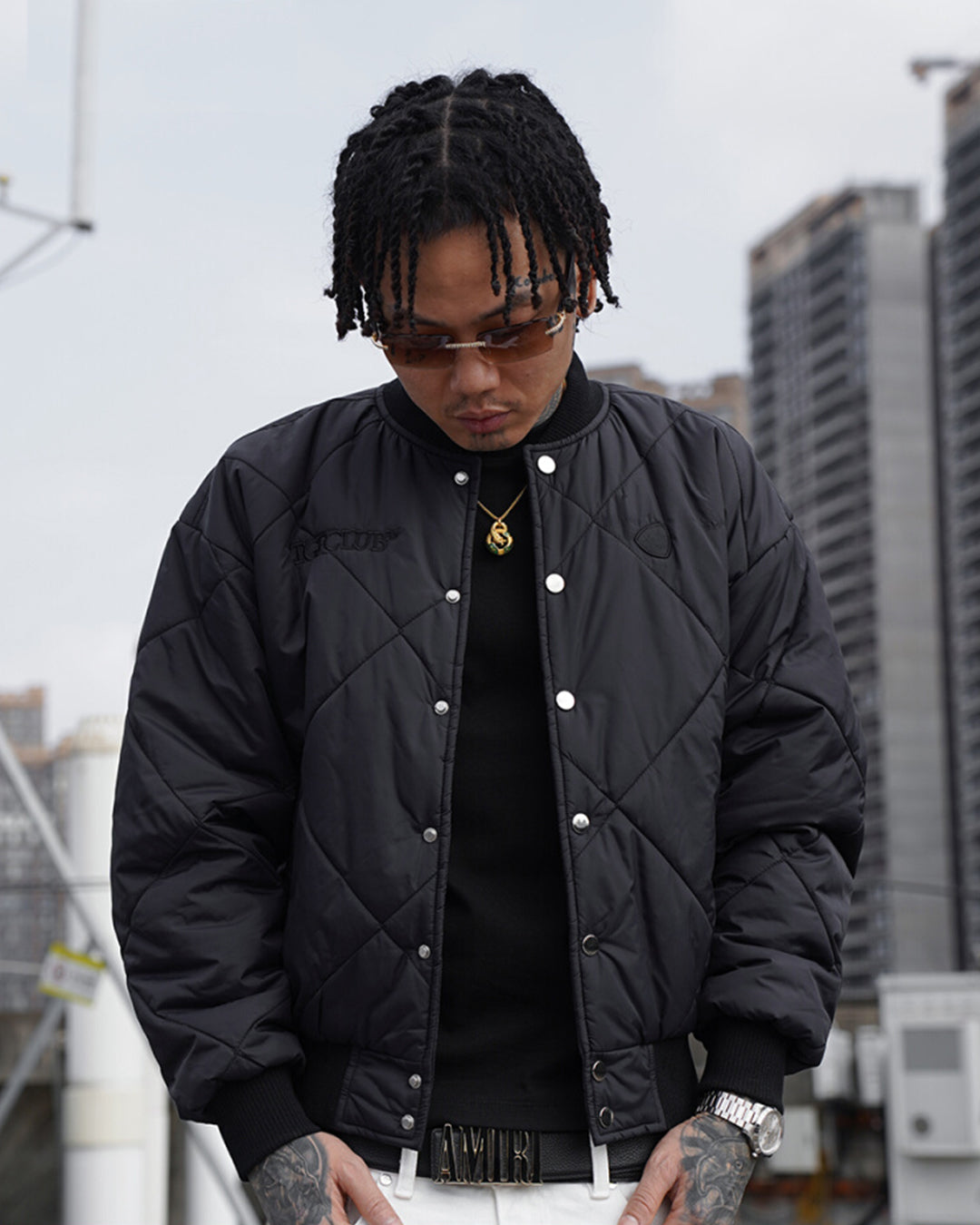 TGFCLUB Embroidered Quilted Jacket | Face 3 Face