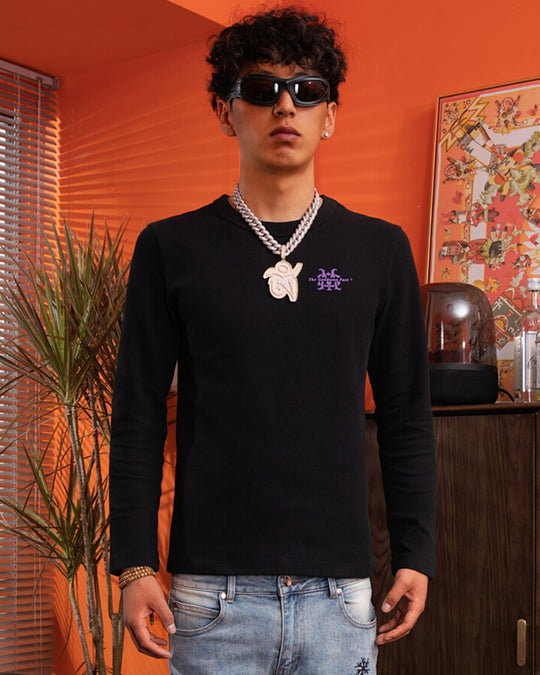 TGFCLUB x SNOWMAKER Logo Printed Long Sleeve Tee | Face 3 Face