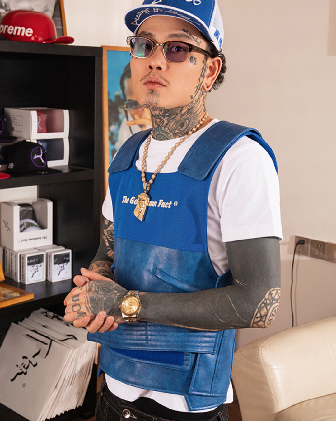 TGFCLUB Adjustable Quilted Leather Tactical Vest | Face 3 Face