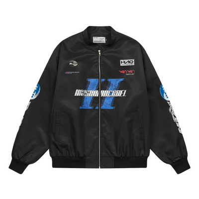 Harsh and Cruel Stand Up Collar Logo Racing Coach Jacket