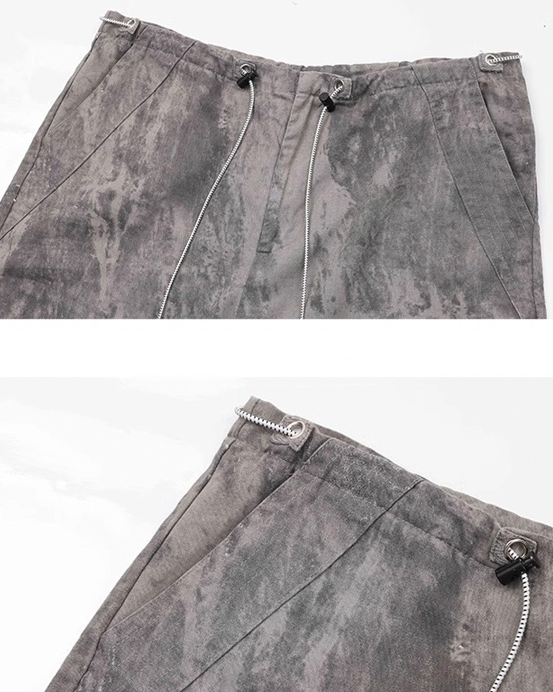 F3F Select Tie Dye Gray Drawstring Pants