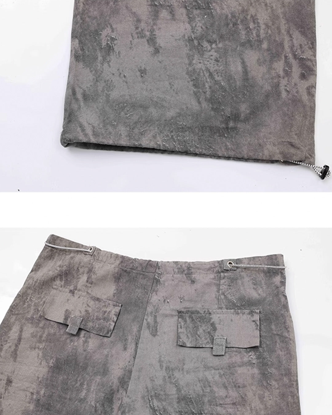 F3F Select Tie Dye Gray Drawstring Pants