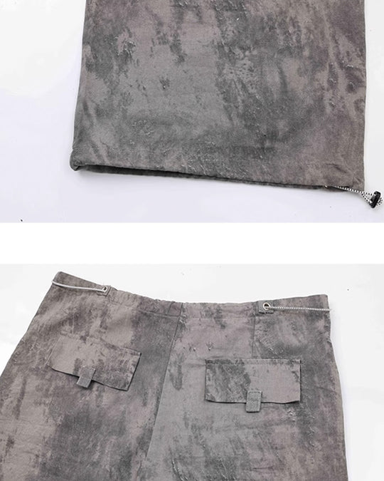F3F Select Tie Dye Gray Drawstring Pants