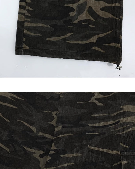 F3F Select Camouflage Workwear Straight Cargo Pants