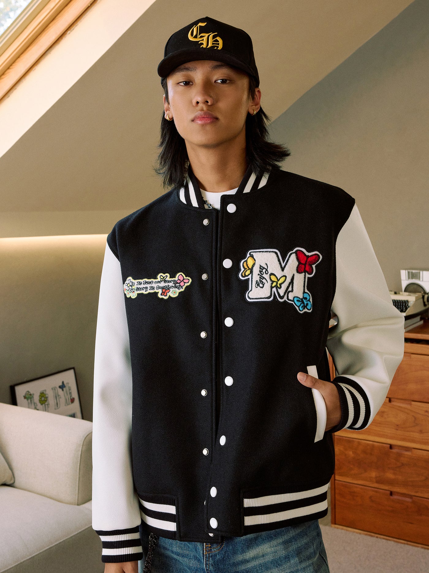 MEDM x Newmasus Butterfly Varsity Jacket | Face 3 Face