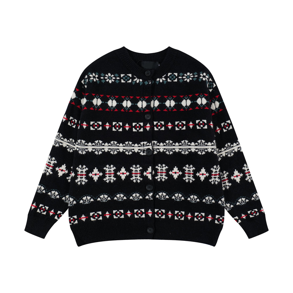 F3F Select Snowflake Button Knit Cardigan | Face 3 Face