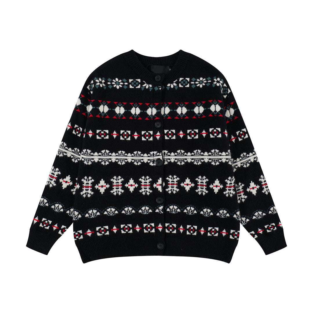 F3F Select Snowflake Button Knit Cardigan | Face 3 Face