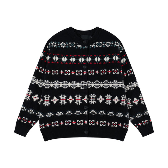 F3F Select Snowflake Button Knit Cardigan | Face 3 Face