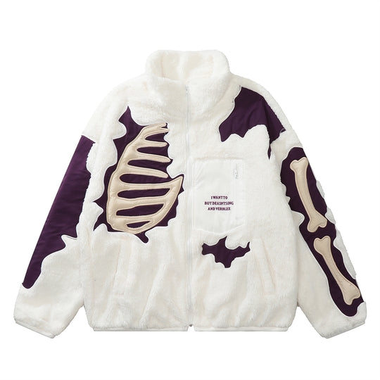 F3F Select Skeleton Sherpa Fleece Boa Jacket