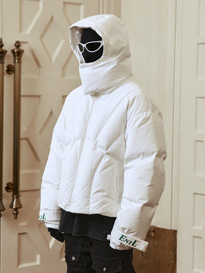 STEEPC Detachable Hood Cuffs Logo Down Jacket | Face 3 Face